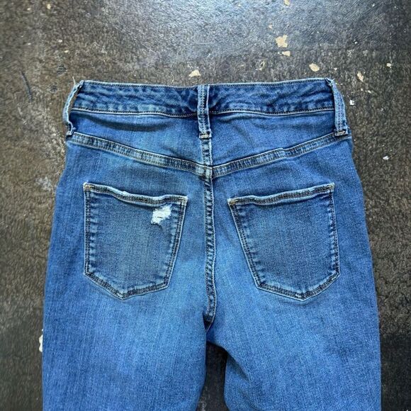 Universal Thread Women's High-Rise Skinny Fit Ripped Denim Jeans Blue Size 0/25 - Picture 8 of 16